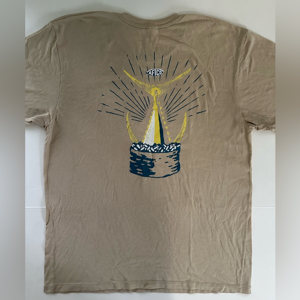 AFTCO Tan Graphic Tee